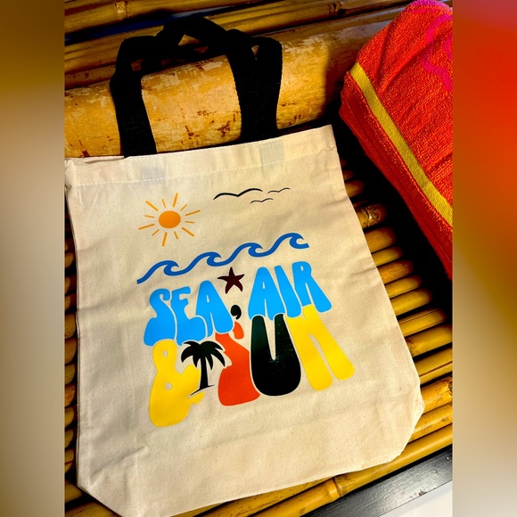 Canvas Tote Bag. Fits your books, beach towel, toys, etc. 🌞 - Picture 1 of 3